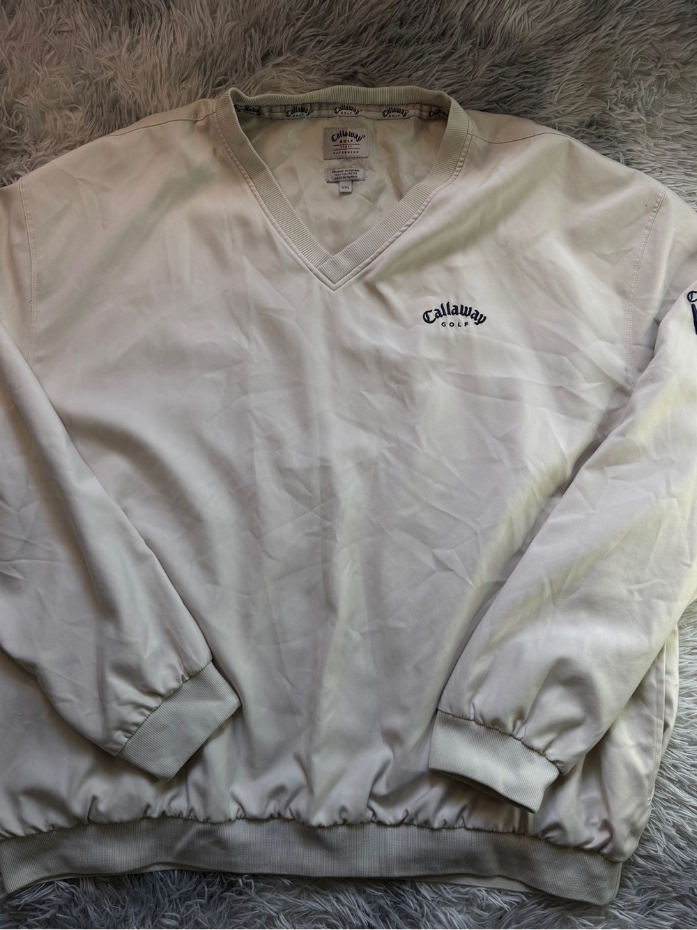 Callaway Men’s White V-Neck Golf Pullover Sweater